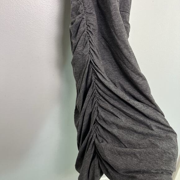 NWT Athleta racerback tank dress side ruching & padding Gray Sz M Boho Casual - Picture 4 of 12